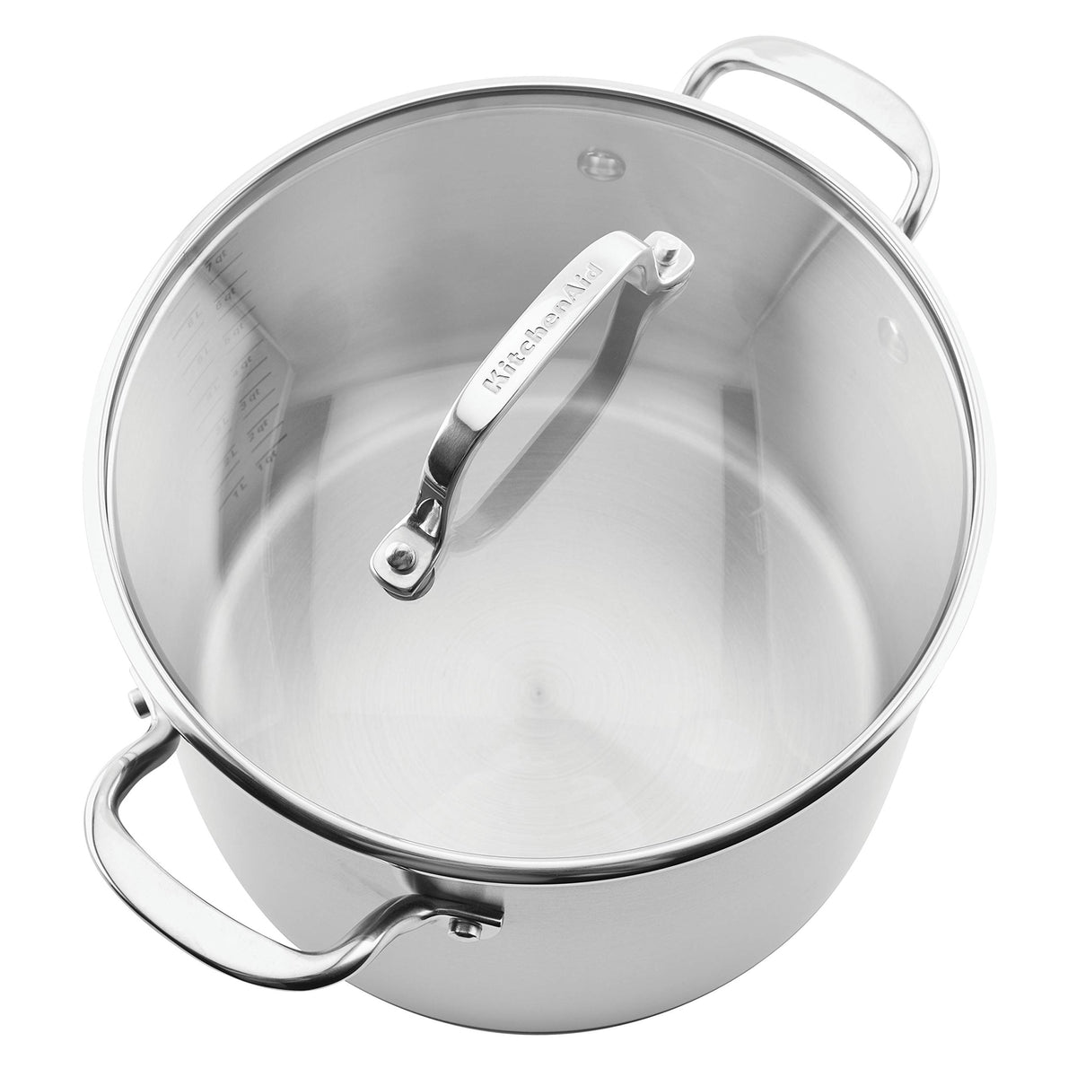 Stainless Steel 3-Ply Base Induction Stock Pot with Lid, 8-Quart F851