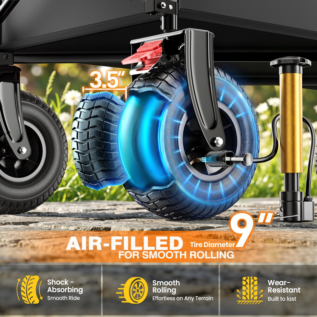 All-Terrain Wagon with Pneumatic Rubber Wheels X282450