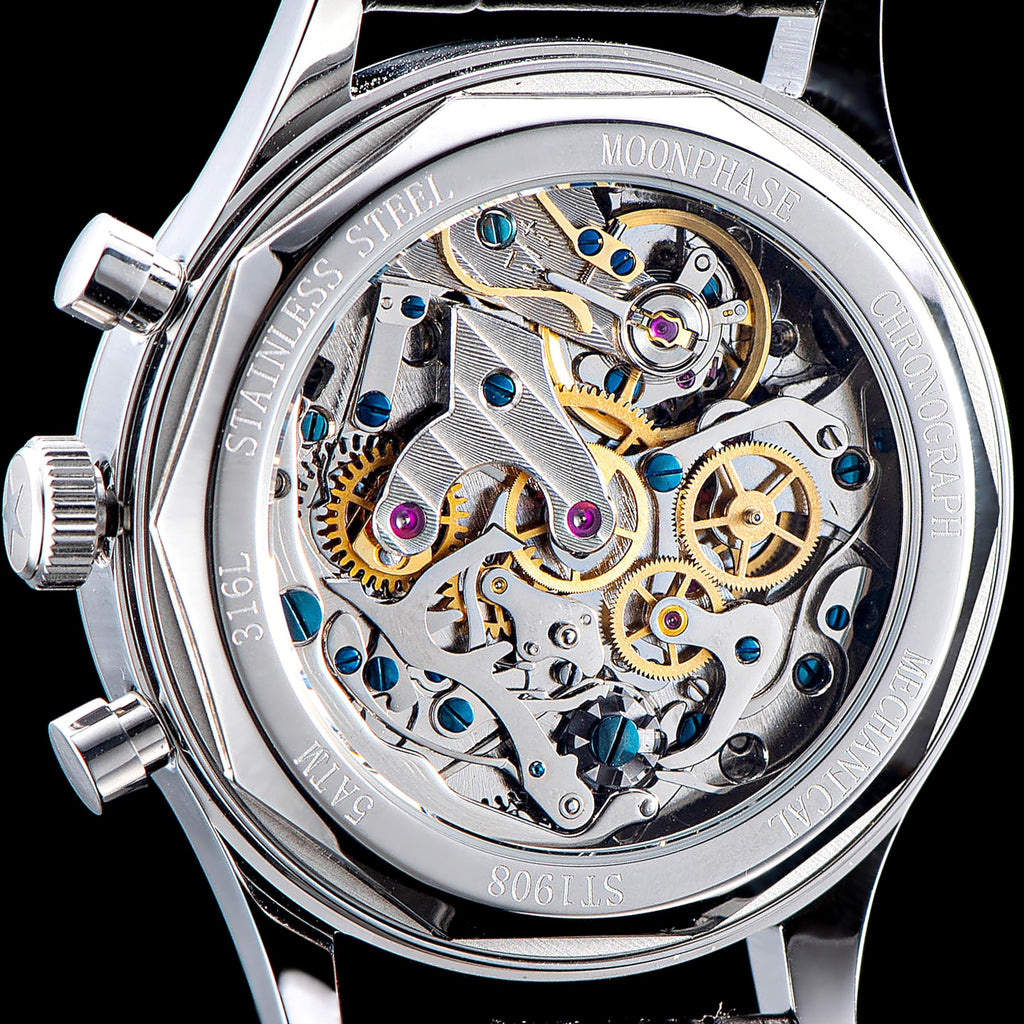 40mm Mechanical Chronograph Mens Wrist Watch X5325