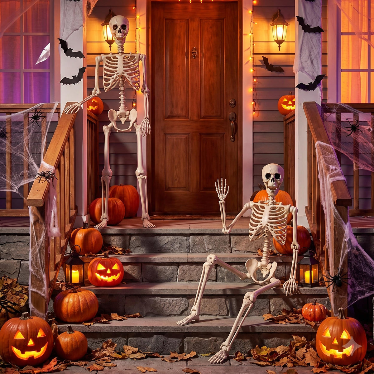 2 Pack 5.4ft Life Size Skeleton with Movable Joints X210023