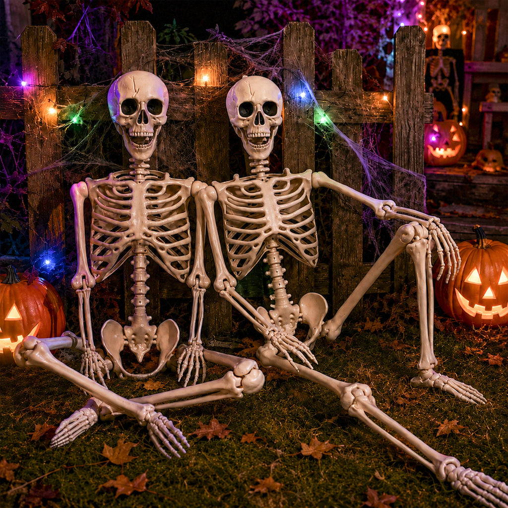 2 Pack 5.4ft Life Size Skeleton with Movable Joints X210023