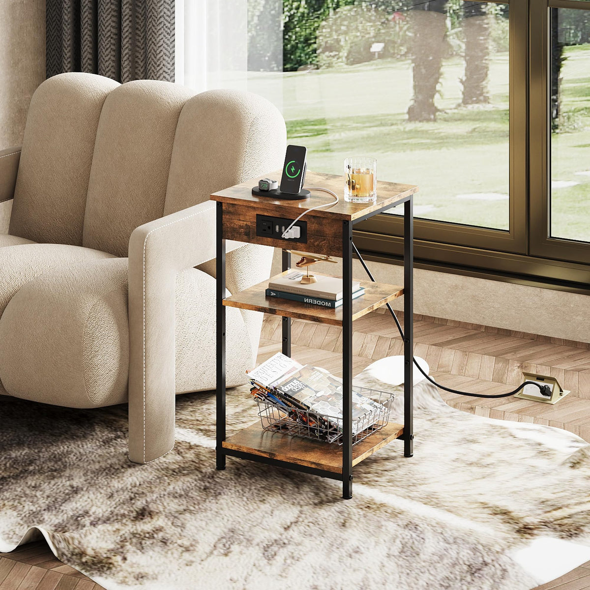End Table with Charging Station Z91990