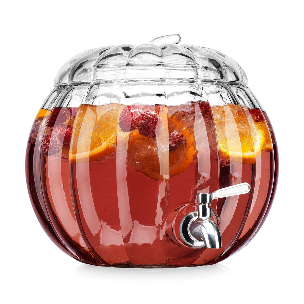 2.11 Gallon Clear Glass Beverage Dispenser with Stainless Steel Spigot P4183