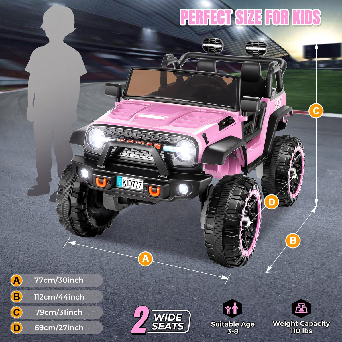 24V Pink Ride on Toy Car H230115