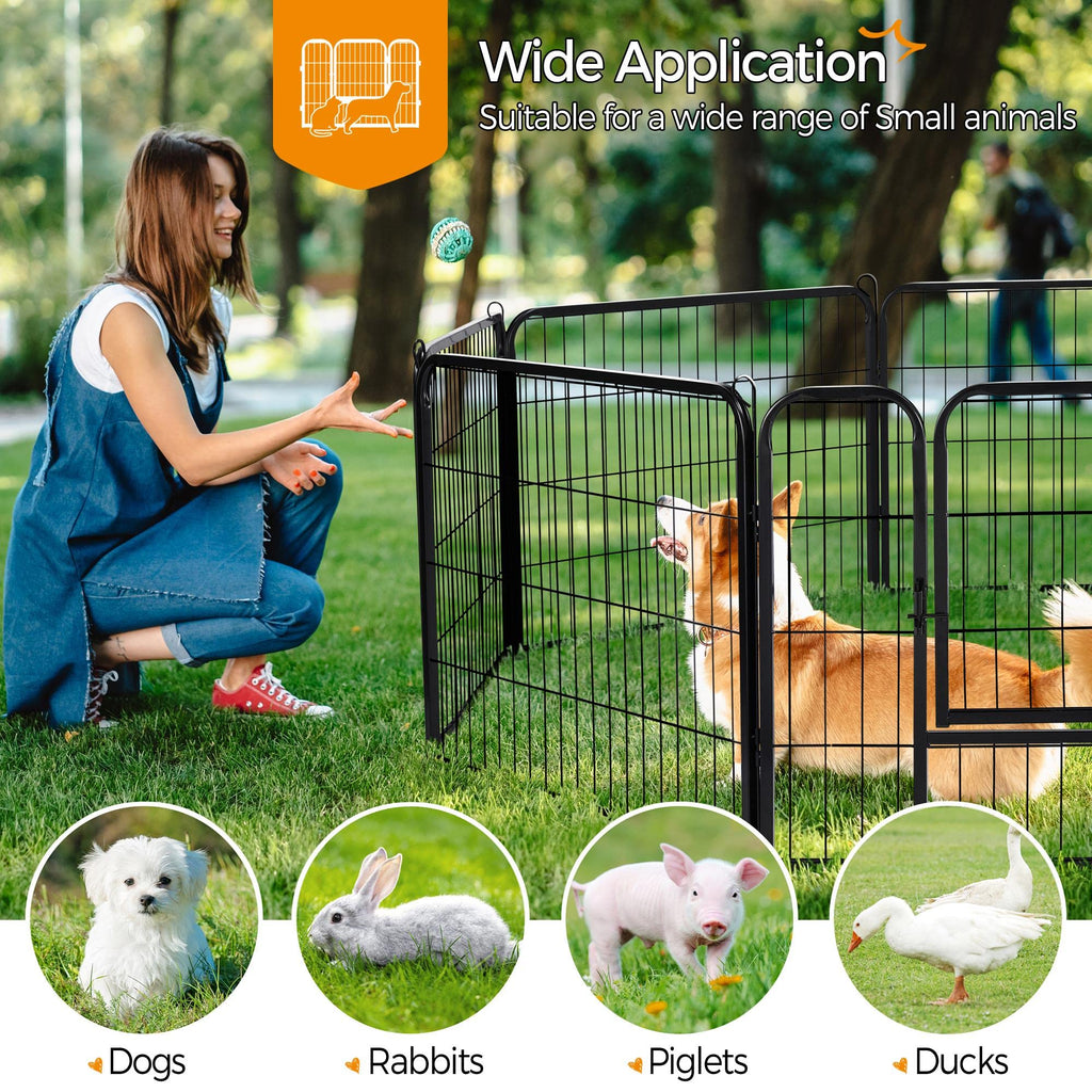 24" H 16-Panel Extra Wide Dog Playpen with Door S6754