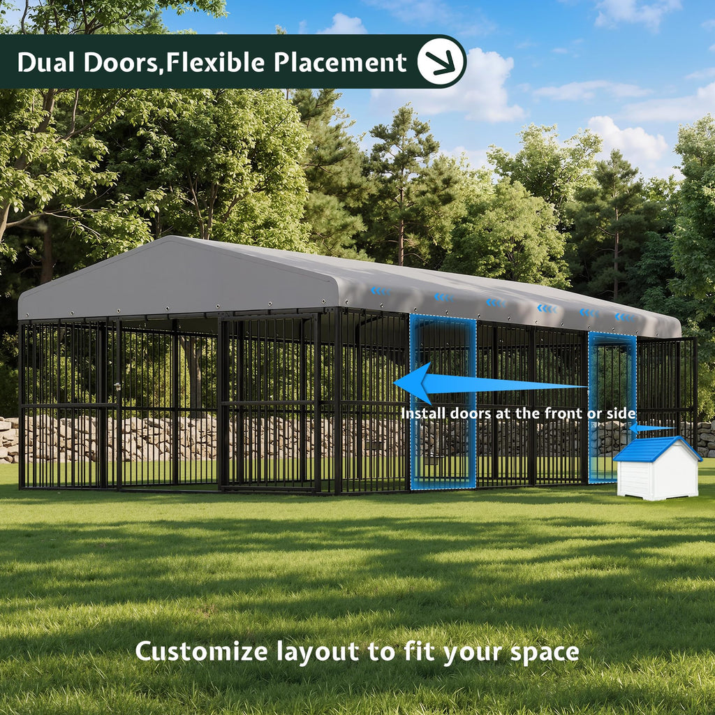 10x20x6.4 FT Outdoor Dog Kennel J601