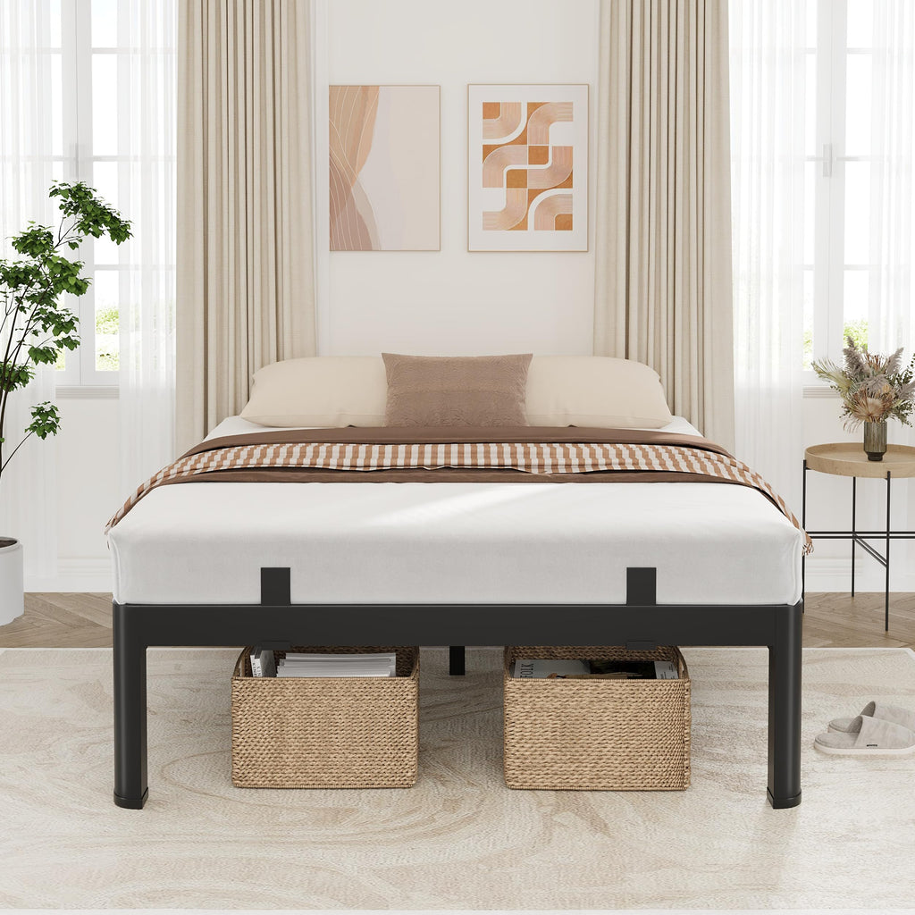 18 Inch Metal King Bed Frame with Steel Support A77409