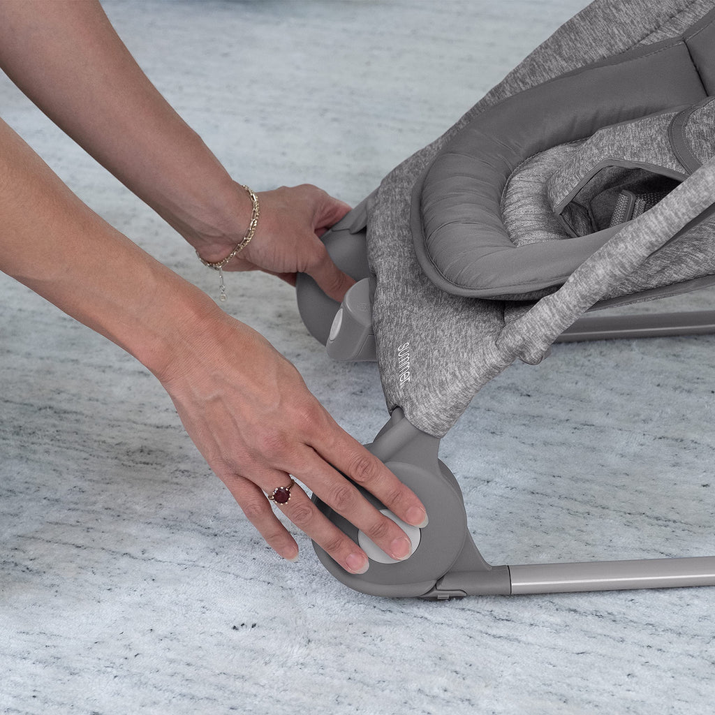 2-in-1 Light Gray Tweed Bouncer & Rocker F31162