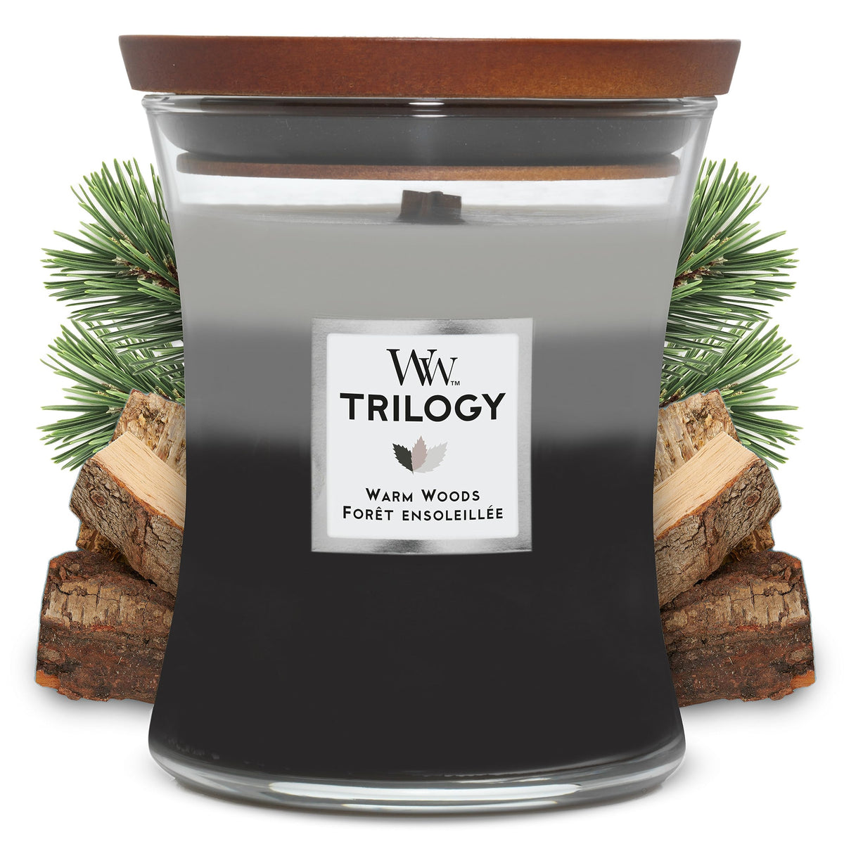 Scented Trilogy Candle with Crackling Wick T337539