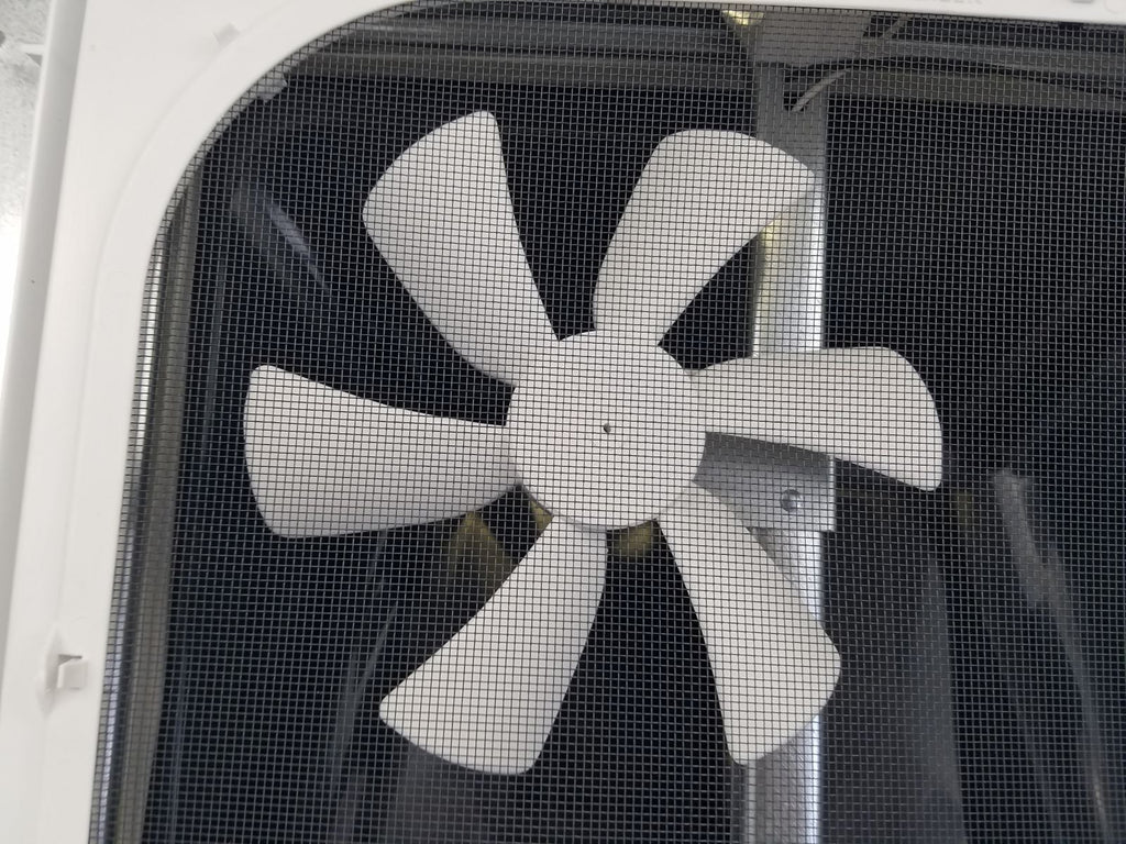 White RV Roof Vent with 12 Volt Fan I2747