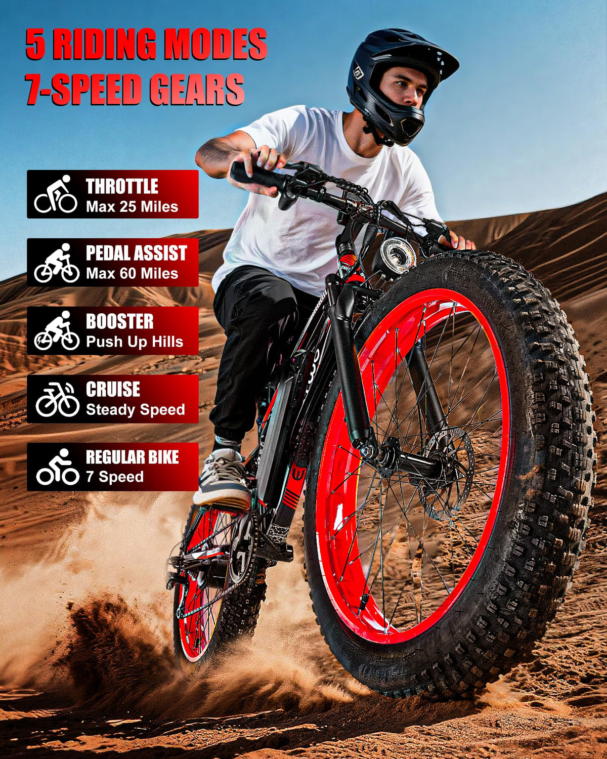 26" Fat Tire Electric Bike K61116