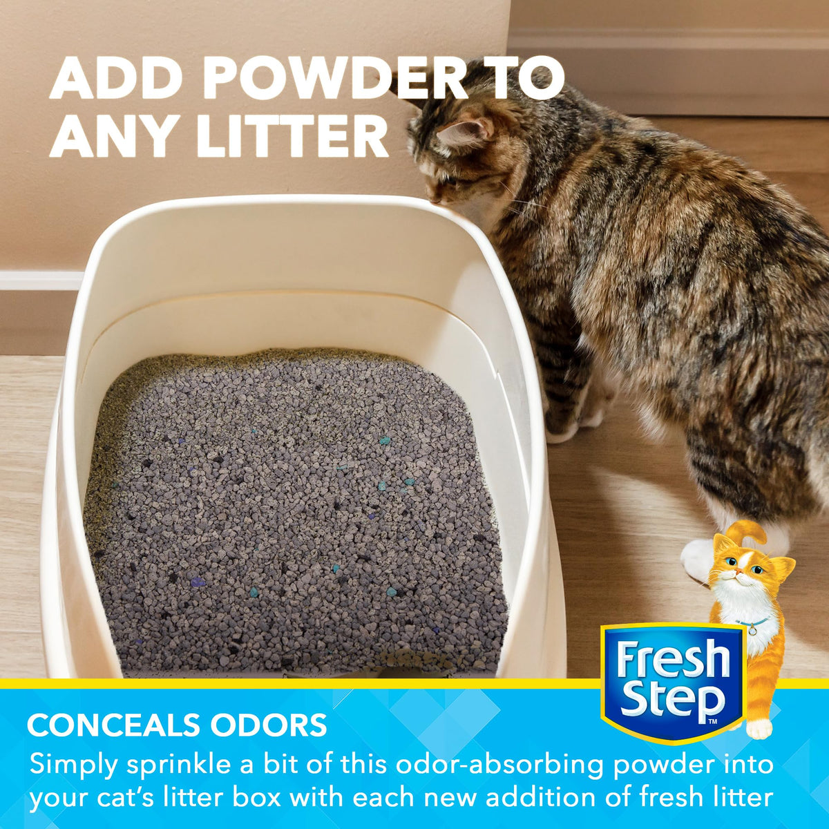 Charcoal Odor Eliminating Cat Litter Box Powder, 15 Oz, 2-Pack T96854