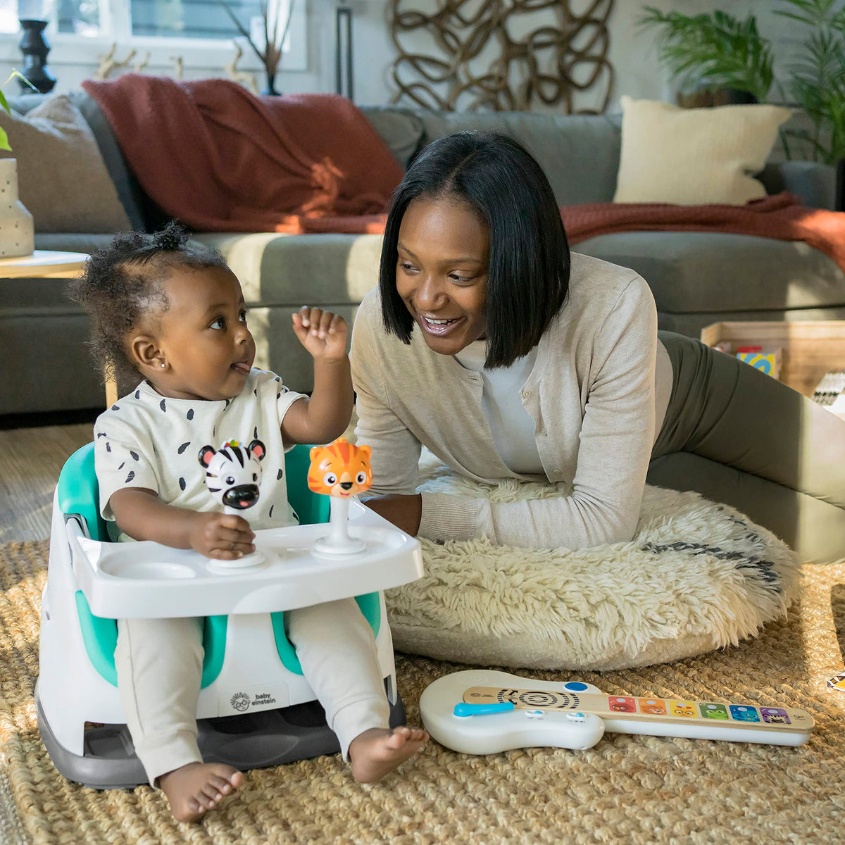 Booster Feeding & Floor Activity Seat with Self-Storing Tray F8997