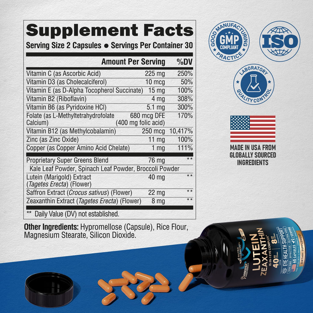 Lutein and Zeaxanthin 60 Caps R5047