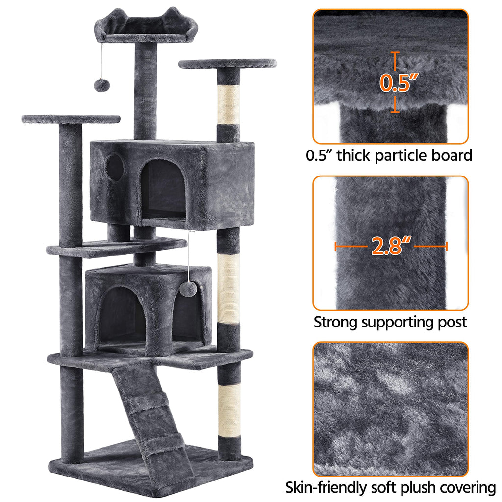 70in Cat Tree with Sisal Scratching Post V3784