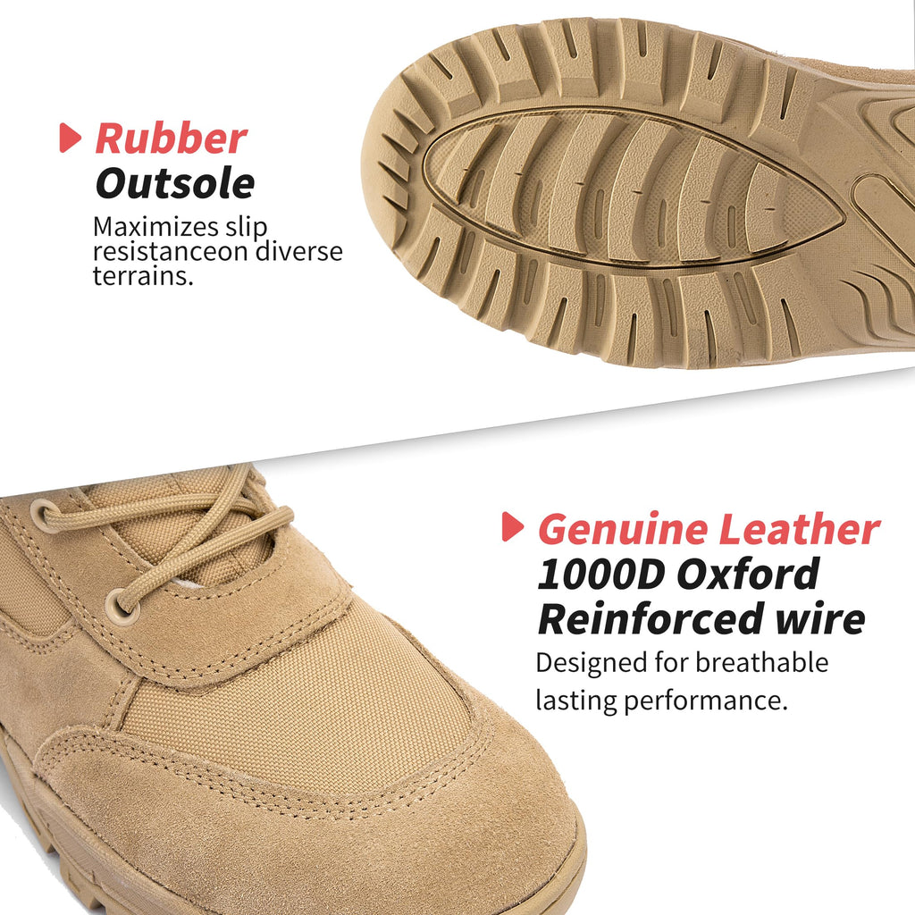 8-Inch Lightweight Tactical Boots with Side Zipper G22836
