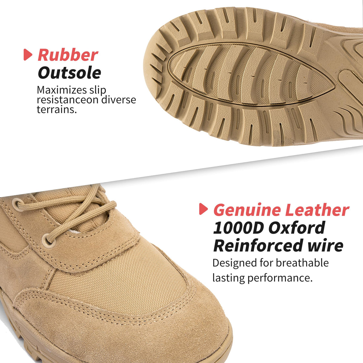 8-Inch Lightweight Tactical Boots with Side Zipper G22836