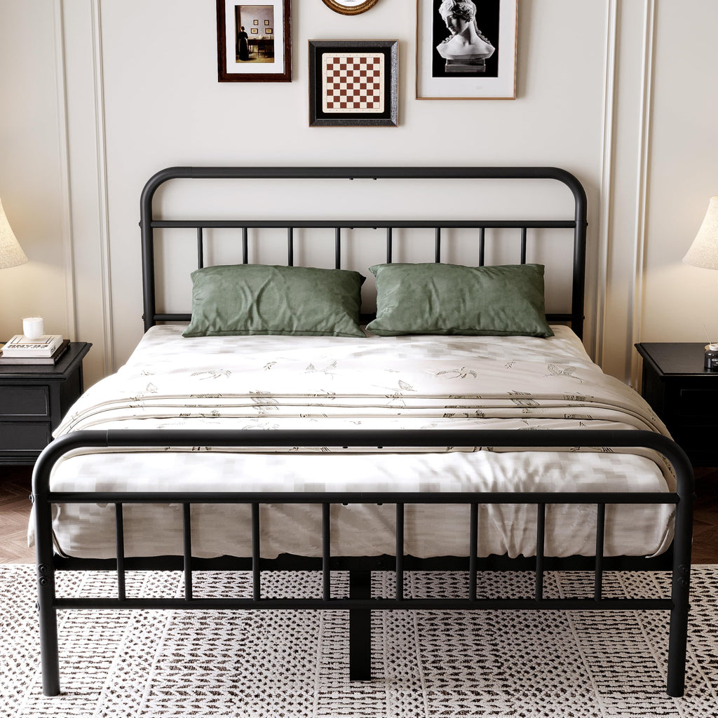 Queen Size Metal Bed Frame with Storage Space B65343