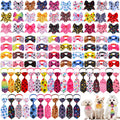100 Pieces Dog Bow Tie Collar Set K94385