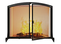 Black Steel Fireplace Screen with Doors W239