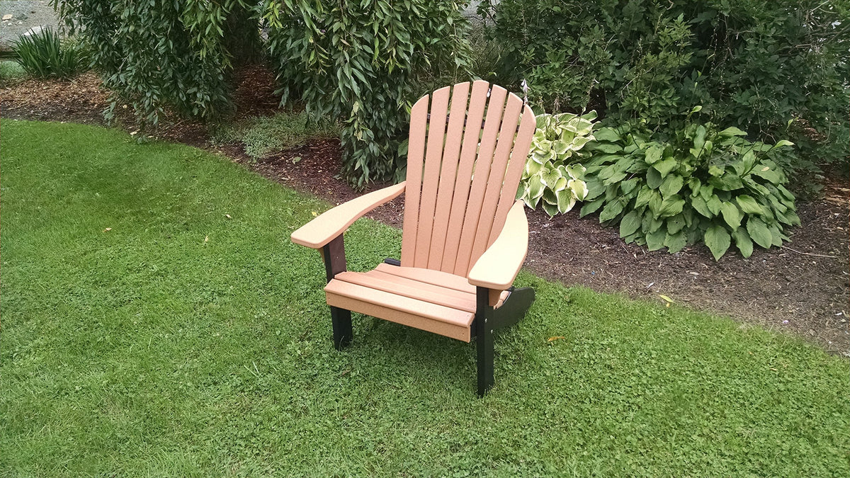 Poly Fanback Adirondack Chair with Black Frame X5241